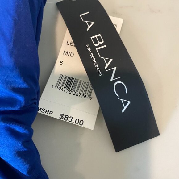 LA BLANCA ROYAL BLUE ONE PIECE LB2XX24 ONE PIECE ROYAL BLUE SIZE 6 NEW WITH TAGS - Picture 4 of 6